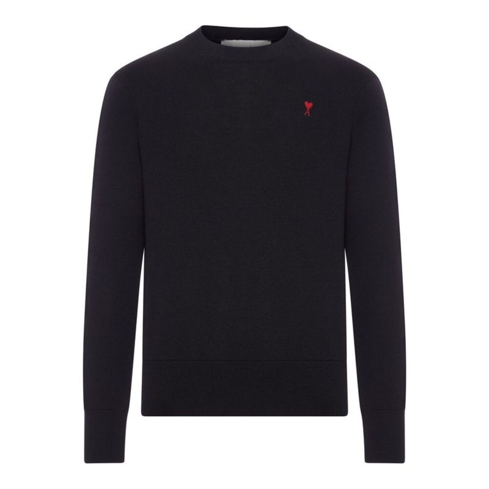 Ami Paris Men Crewneck Sweater Ami De Coeur In Merino Wool